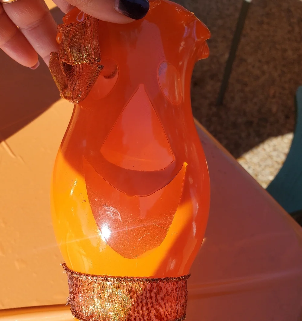 Orange Jack-O'-Lantern Candle Covers
